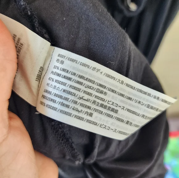 Abercrombie and Fitch black linen blend dress - Picture 10 of 13